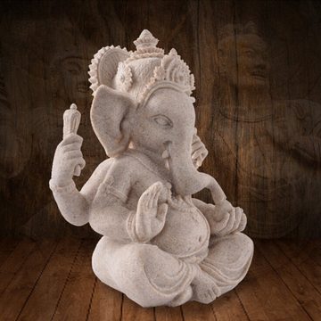 HYTIREBY Buddhafigur Ganesha-Buddha-Statue, Sandstein-Skulptur