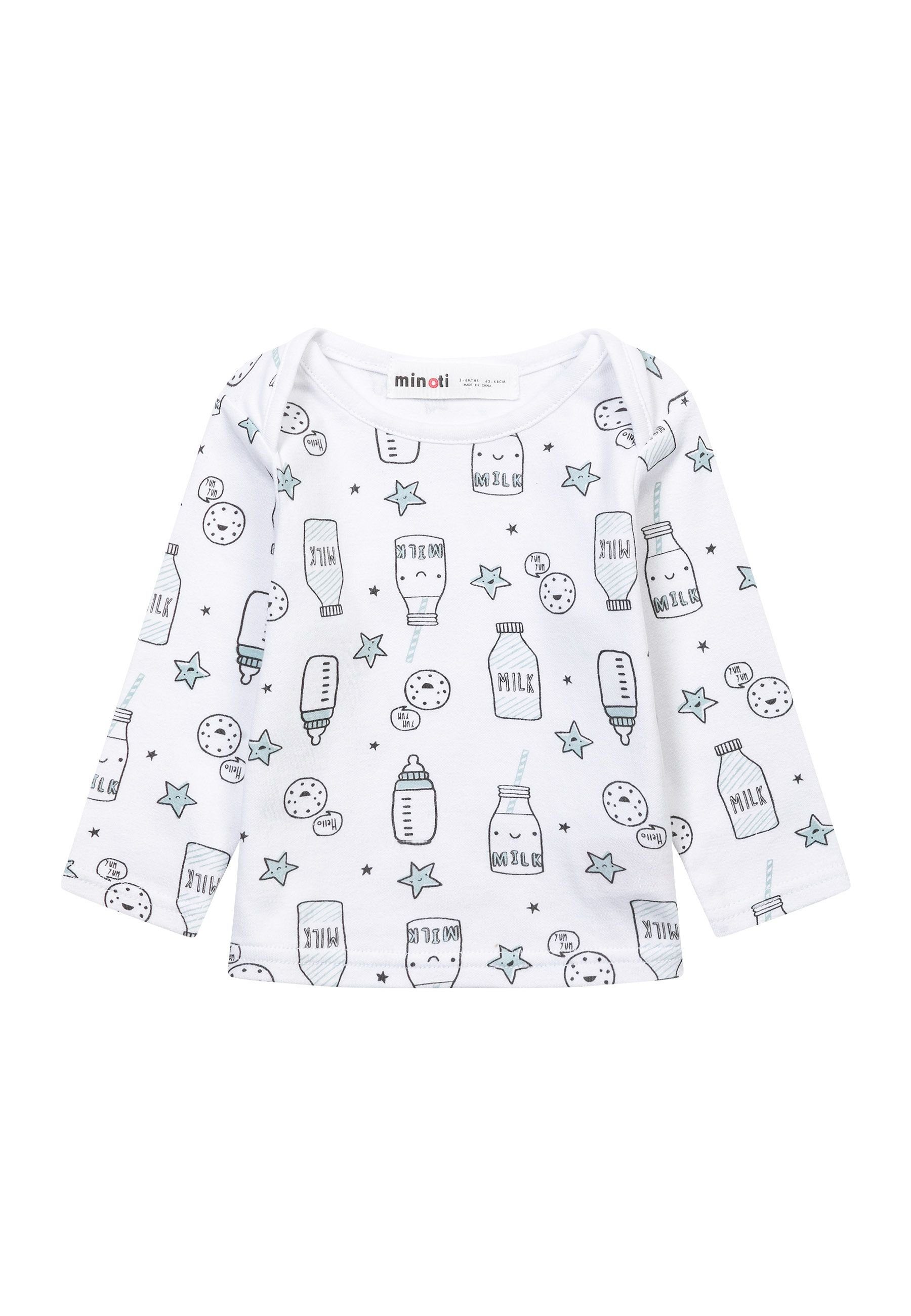 MINOTI Langarmshirt 3er-Pack Langarm-Oberteile (0-12m) Grau