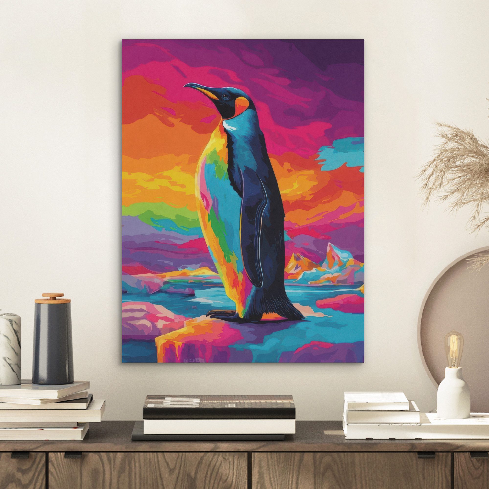 MuchoWow Gemälde Eisscholle - Pinguin - günstig online kaufen