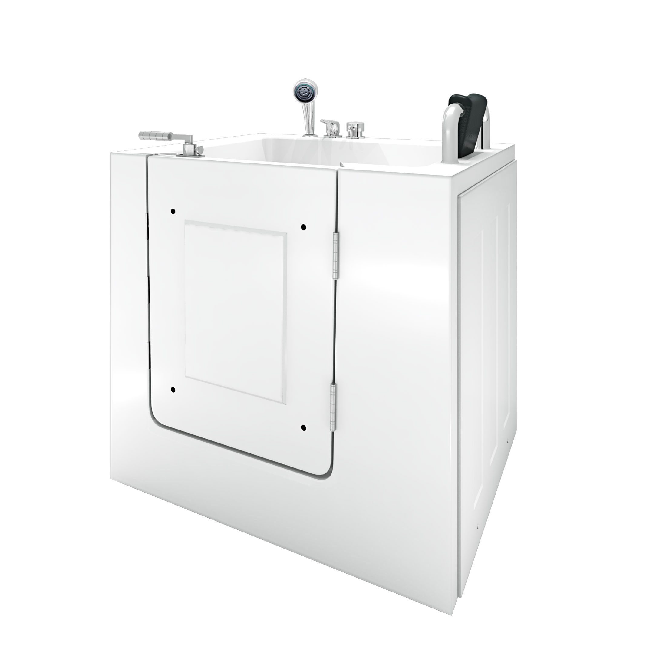 AcquaVapore Badewanne Senioren Sitzbadewanne Badewanne mit Tür S02-A-R 78x100 cm, (1-tlg), mit Ablaufgarnitur