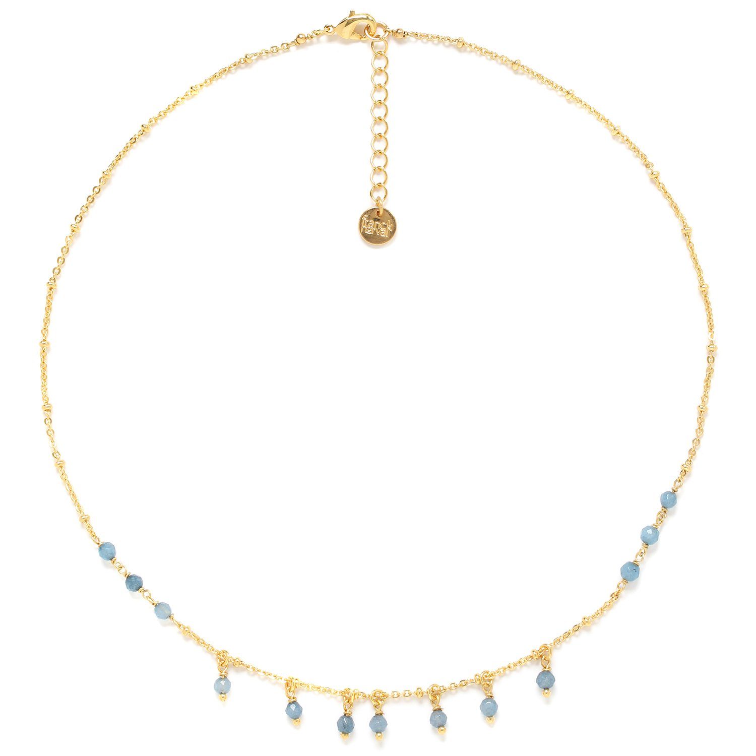 Mugello Gliederkette Gwen Kette zierlich filigran zeitlos klassisch, Handarbeit aus Frankreich, Messing mit 18K-Vergoldung (750er-Gold)