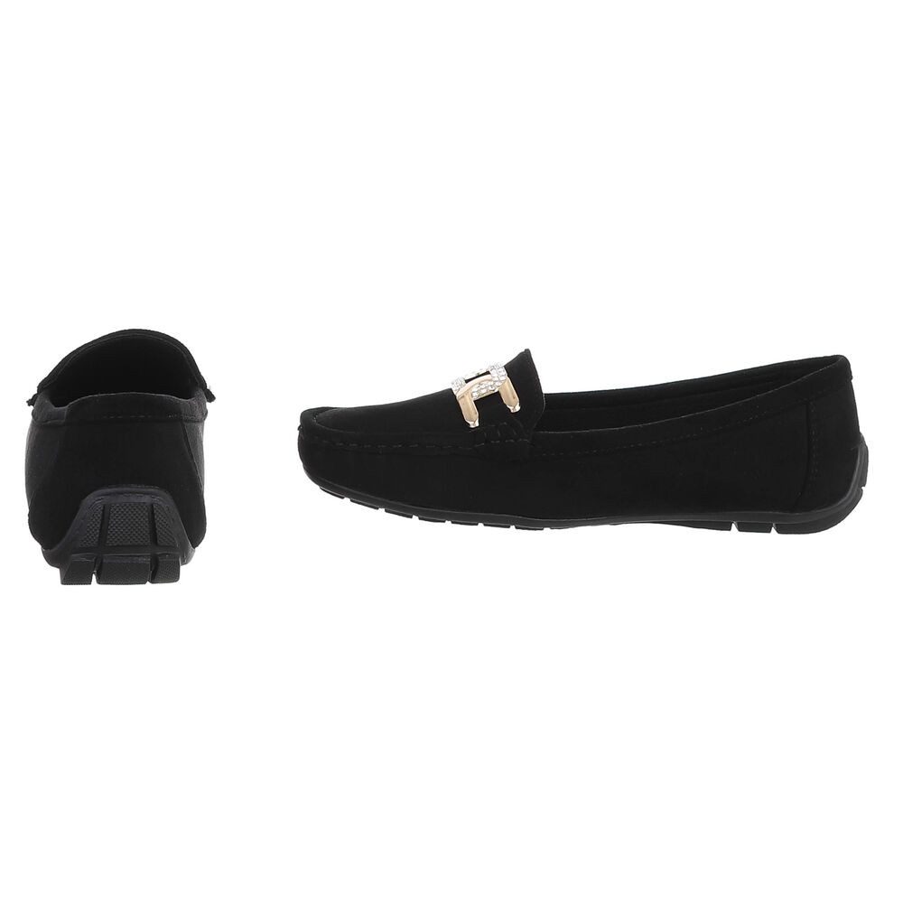 Ital-Design Mokassin mit Glitzerdetails für Damen, vielseitig und bequem Slipper (91554485) Flach Mokassins in Schwarz – Bild 5 von 5