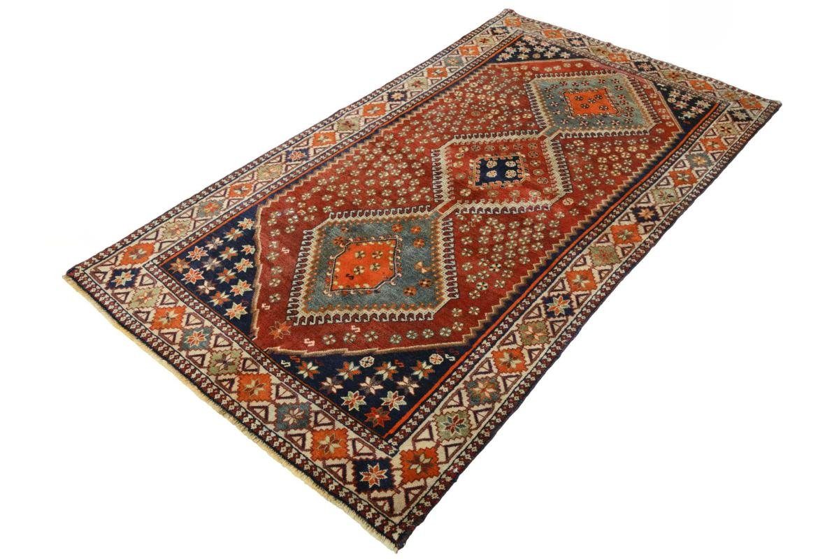 Orientteppich Shiraz 146x272 mm 10 Handgeknüpfter Läufer, Höhe: rechteckig, / Trading, Nain Perserteppich Orientteppich