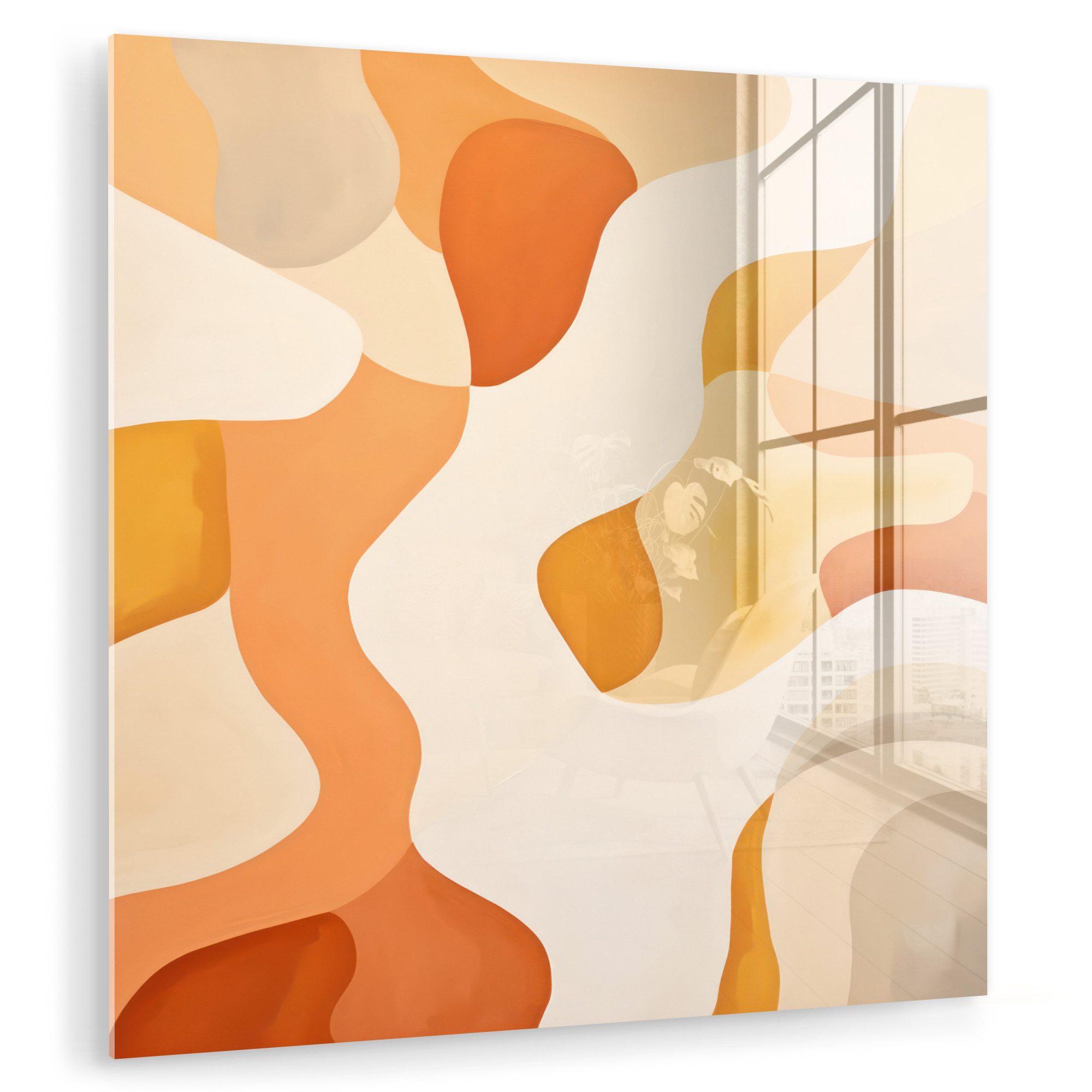 MuchoWow Acrylglasbild Orange - Abstrakt - günstig online kaufen