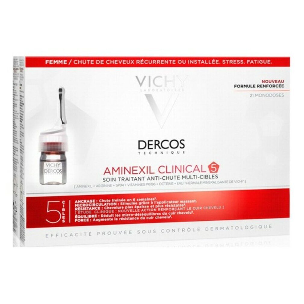 21 Vichy Haarkur x ml traitant DERCOS soin anti-chute aminexil clinical 6
