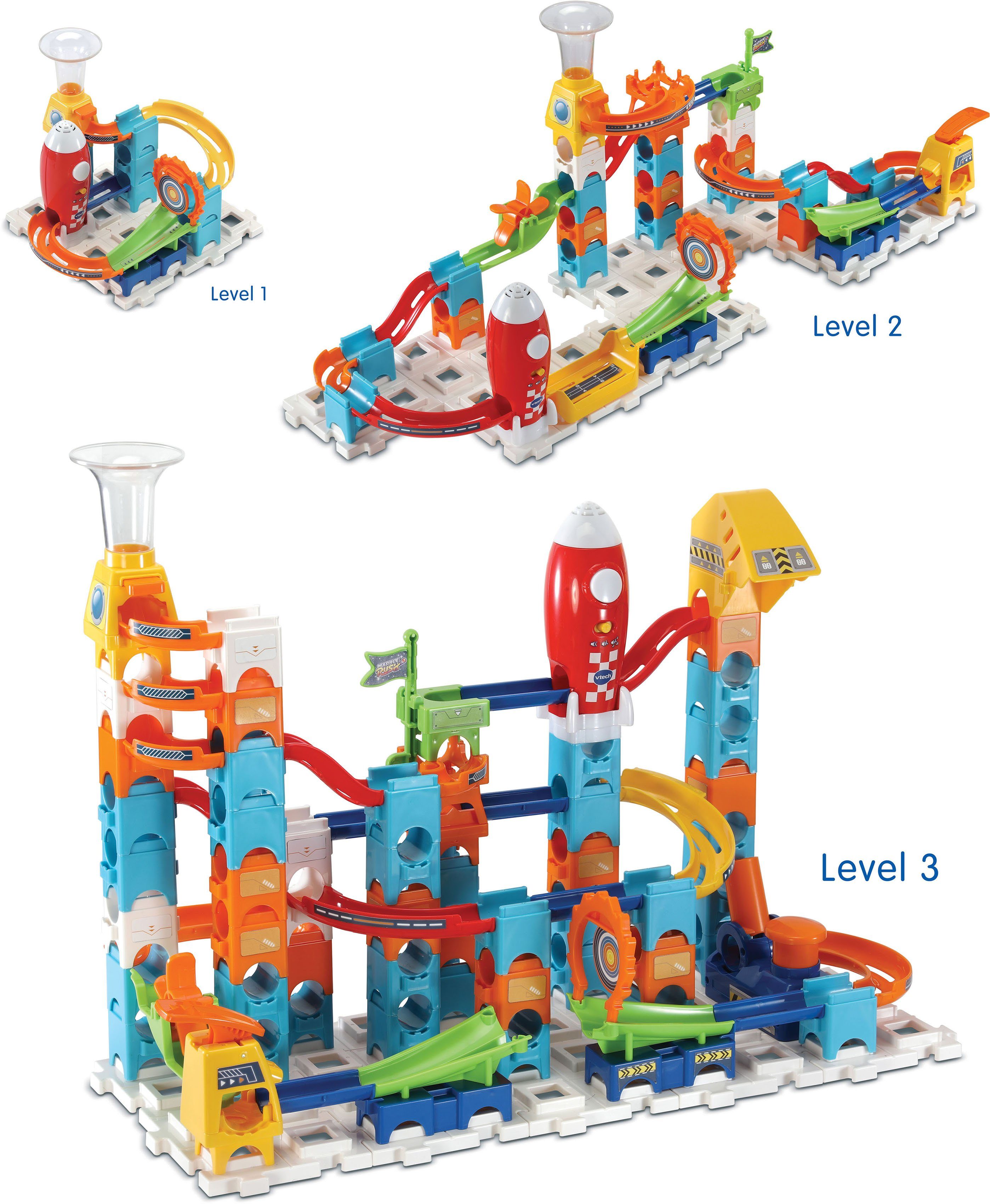 Vtech® Kugelbahn Marble Rush - Rocket Set M100 E, mit Licht- und Soundeffekten