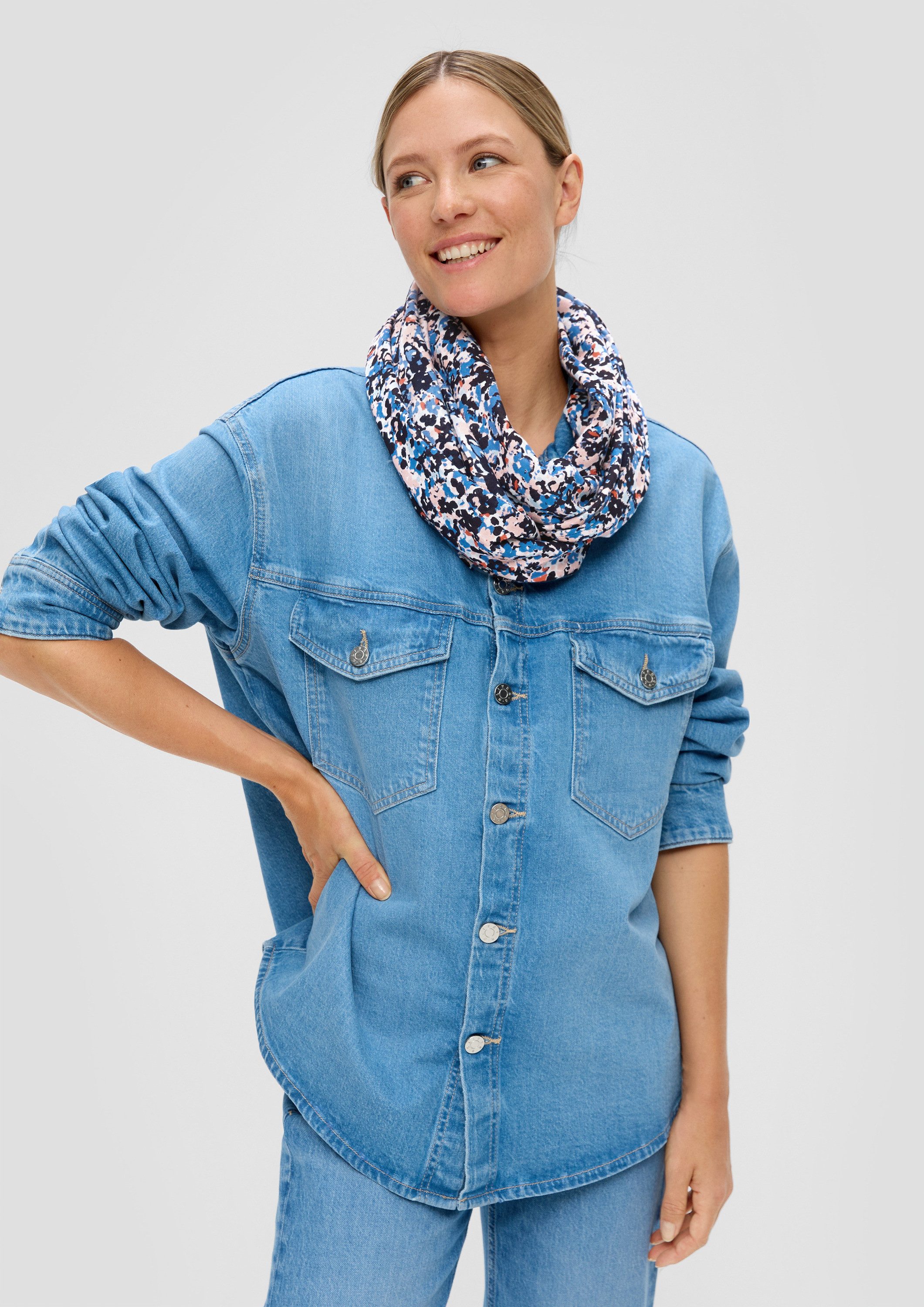 s.Oliver Loop Snood Loop-Schal aus Viskose, günstig online kaufen