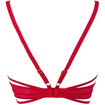 Axami Set: Ouvert-BH V-9671 bustier red with open cups 70E