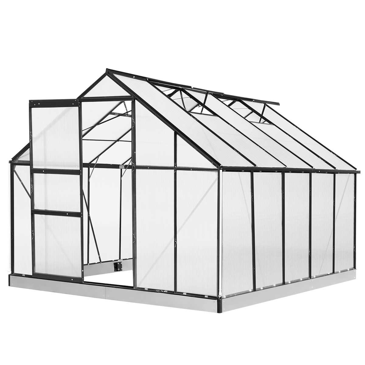 BRAST Gewächshaus ALU mit Fundament rostfrei 310x250x205cm TÜV geprüft, BxT günstig online kaufen