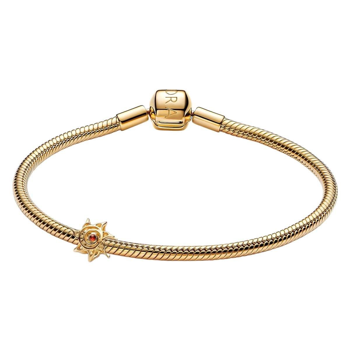 Pandora Armband 31004, Geschenkset Damenarmband Sonne Goldfarben