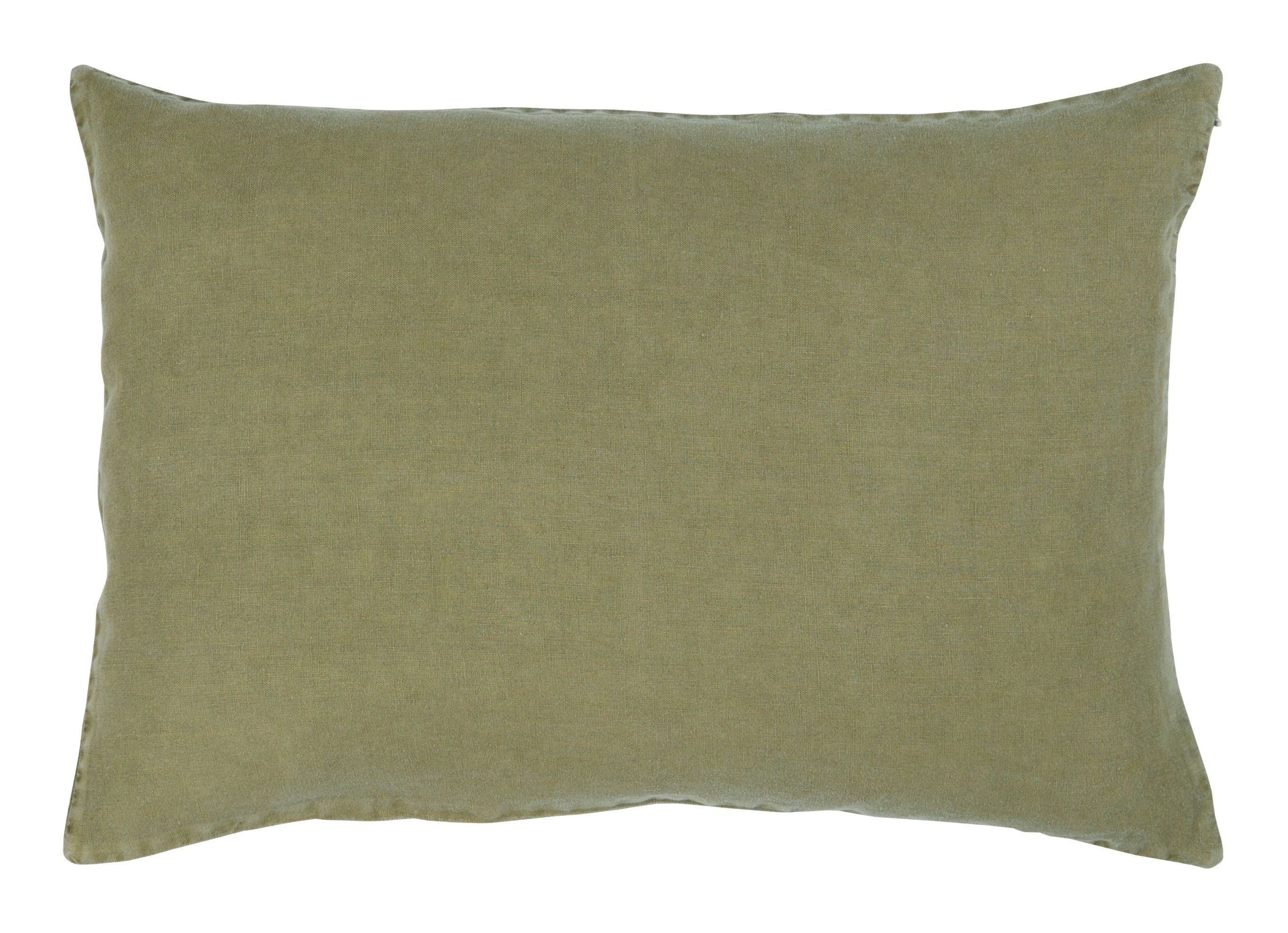 Ib Laursen Kissenbezug Kissenhülle Kissenbezug Leinen Moosgrün Grün 60x40cm Ib Laursen