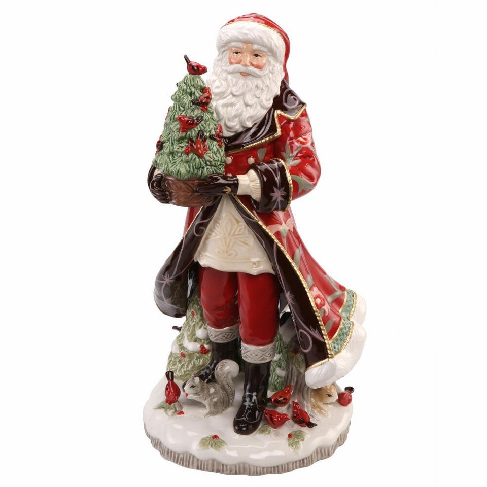 Goebel Weihnachtsmann Santa mit Baum Rot, Mit viel Liebe zum Detail  gestaltet