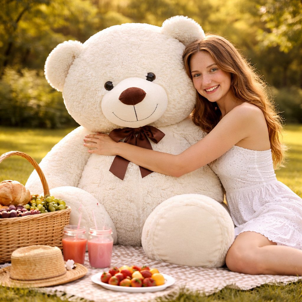 Landster Kuscheltier Teddybär XXL 160 cm Plüschtier Bär Teddy Plüschbär, Weicher Plüsch Bär