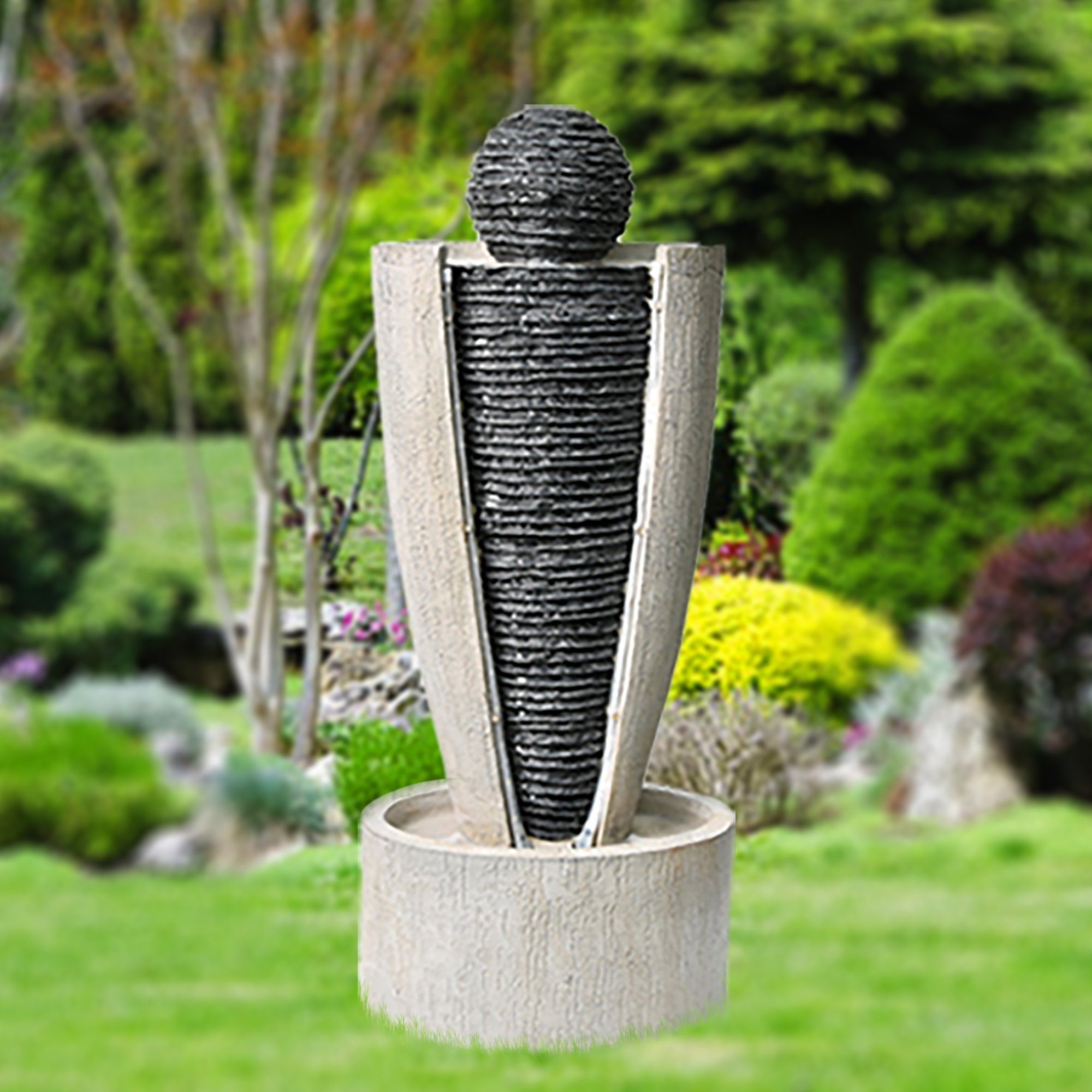 Köhko Gartenbrunnen Trophäe mit LED-Beleuchtung Wasserspiele günstig online kaufen
