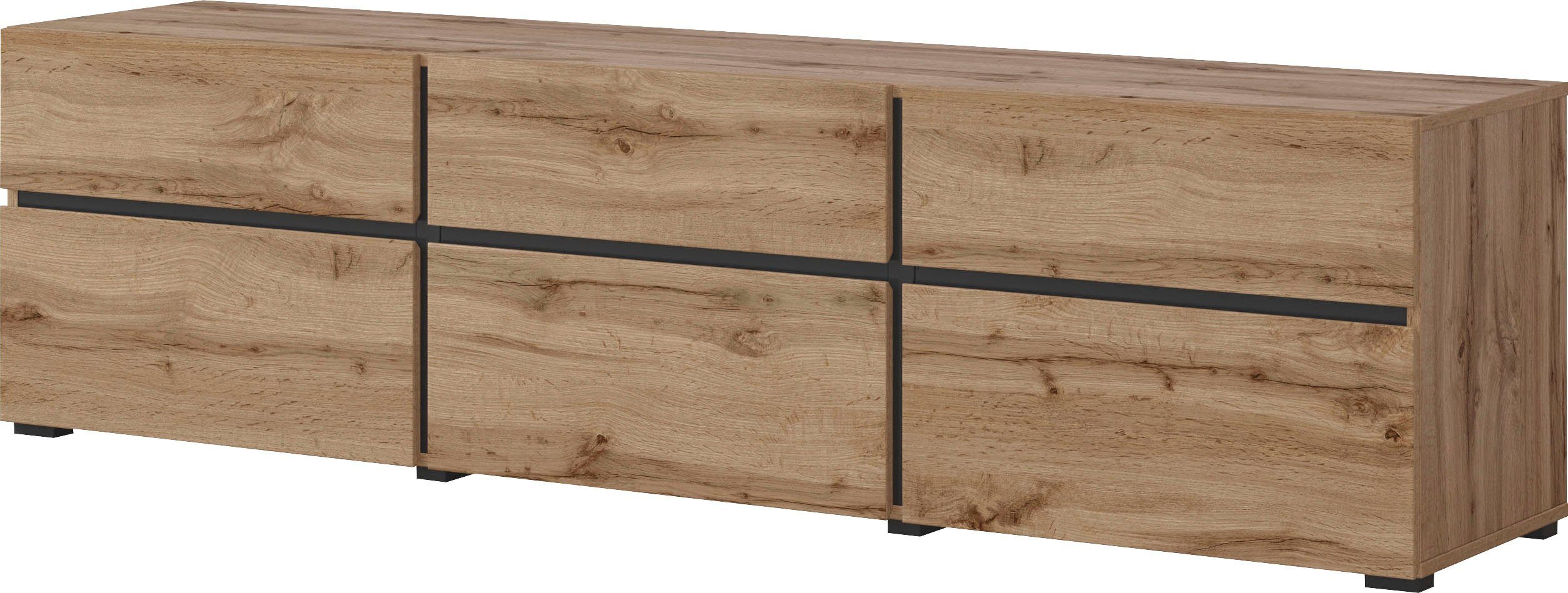INOSIGN Lowboard Cross, moderne grifflose TV-Kommode,3 günstig online kaufen