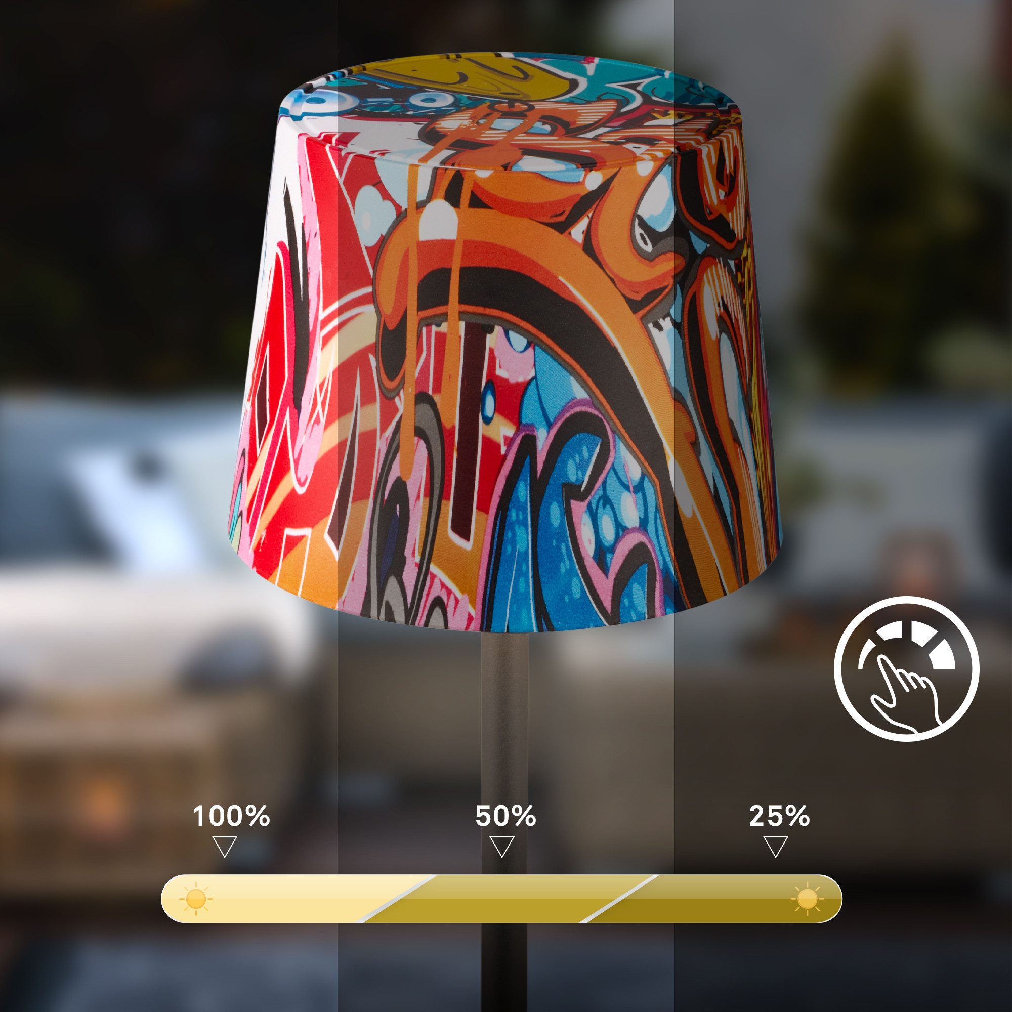 Briloner Leuchten Tischleuchte LED Tischlampe kabellos akku dimmbar In-/Out günstig online kaufen