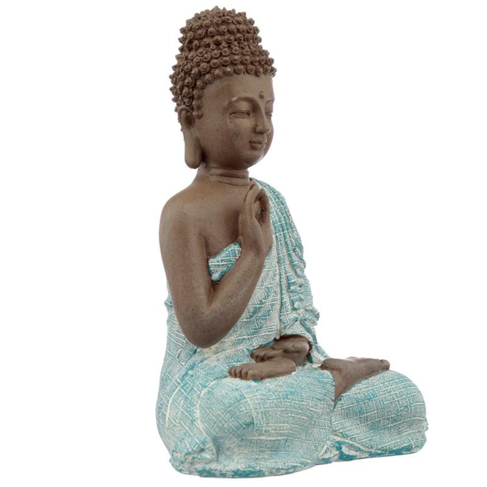 Puckator Buddhafigur Thai Buddha, braun grünspanig Meditation - und