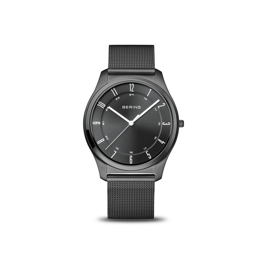 Quarzuhr Bering Ultra Slim schwarz poliert/gebürstet 18340-222 18340-222