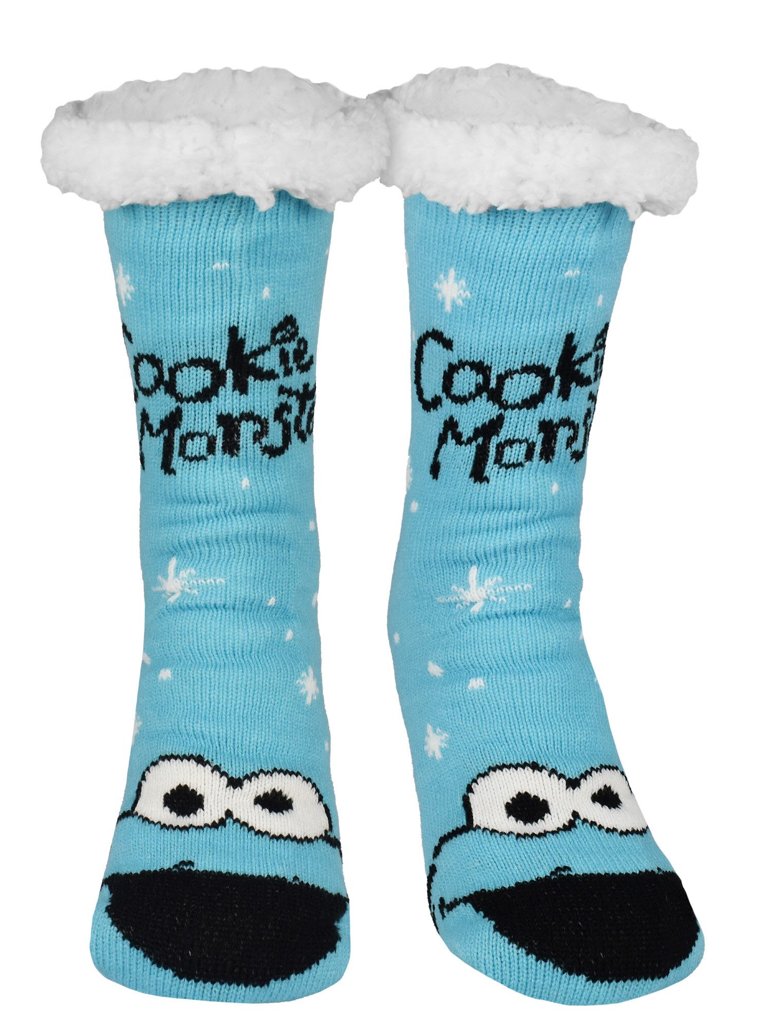 Socken Sesamstraße Krümelmonster Hüttensocken Haussocken Kuschelsocken