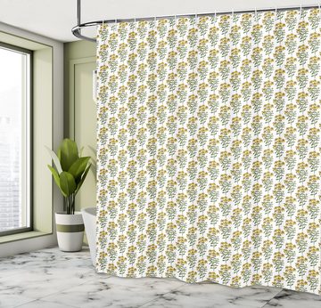 Abakuhaus Duschvorhang Moderner Digitaldruck mit 12 Haken auf Stoff Wasser Resistent Breite 175 cm, Höhe 180 cm, Floral Wald-Wiese-Blumen-Motiv