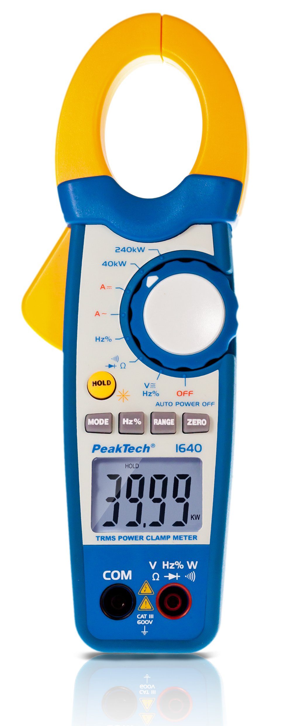 PeakTech Strommessgerät Stromzangenamperemeter ~ 4.000 A AC/DC mit 1-tlg. Counts ~ TrueRMS, 1000