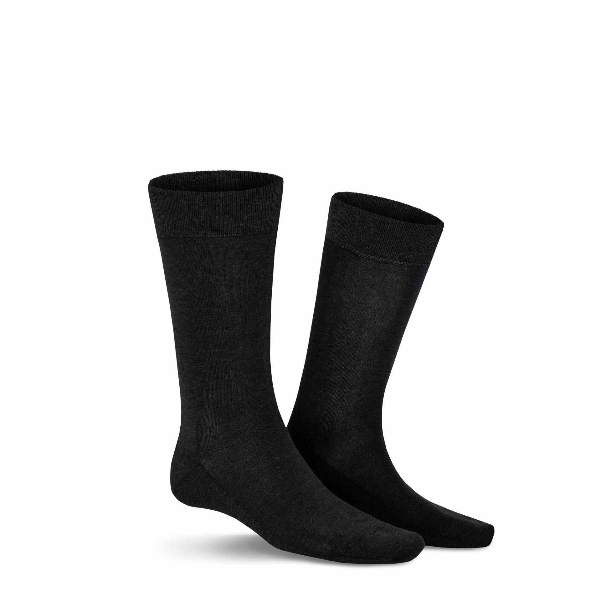 KUNERT Basicsocken CLARK (1-Paar) Feinste Herren Baumwoll-Socken für eine perfekte Passform Anthra mel. 8130