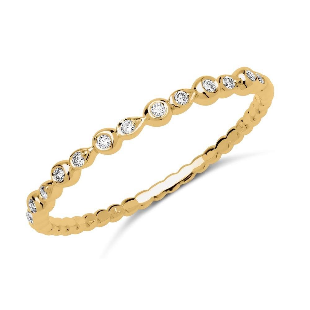 Brilladia Diamantring Ring 750er Gold mit 13 Diamanten