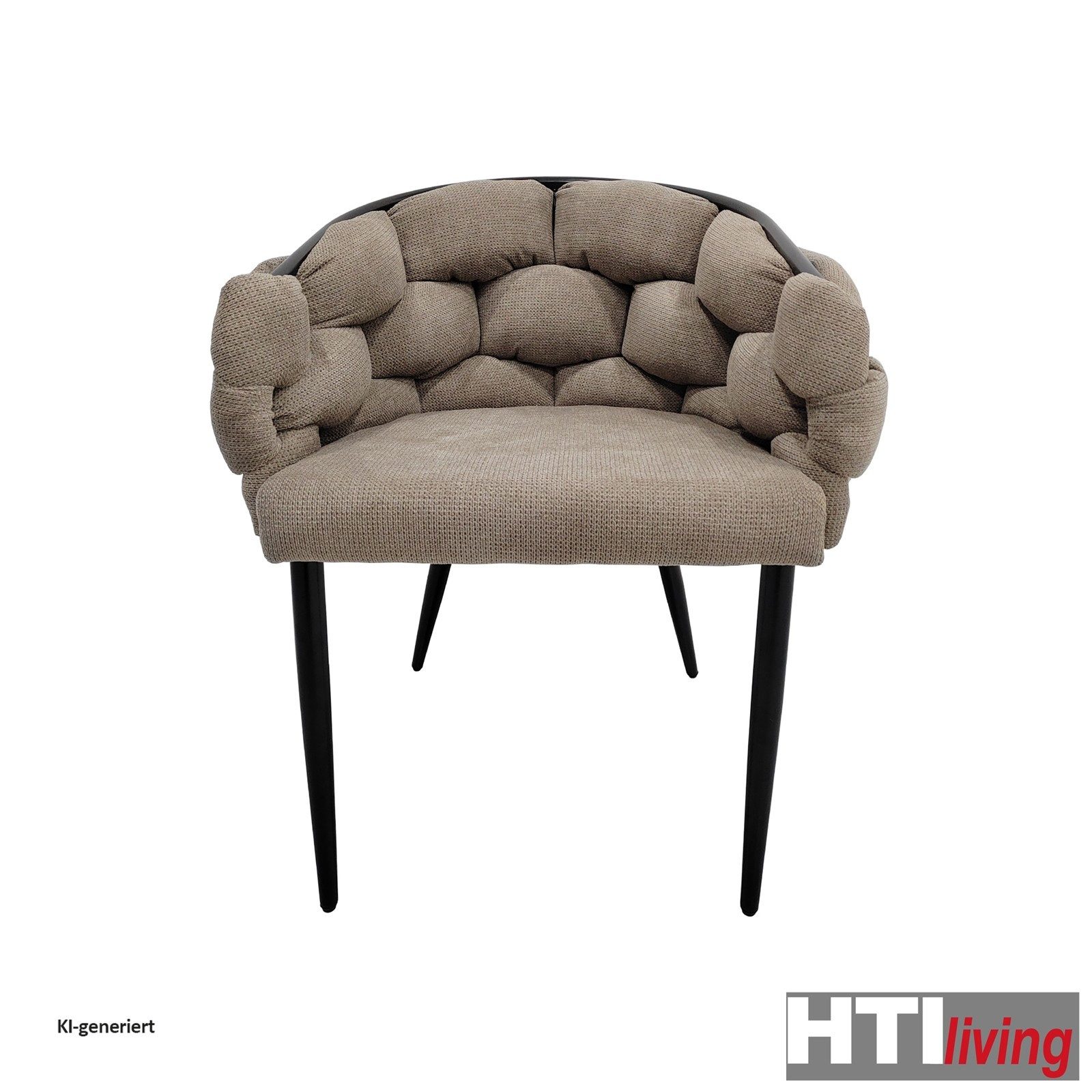 HTI-Living Esszimmerstuhl Stuhl Alsen Schwarz Braun (Stück, 1 St), Design Polsterstuhl schwarzes Metallgestell