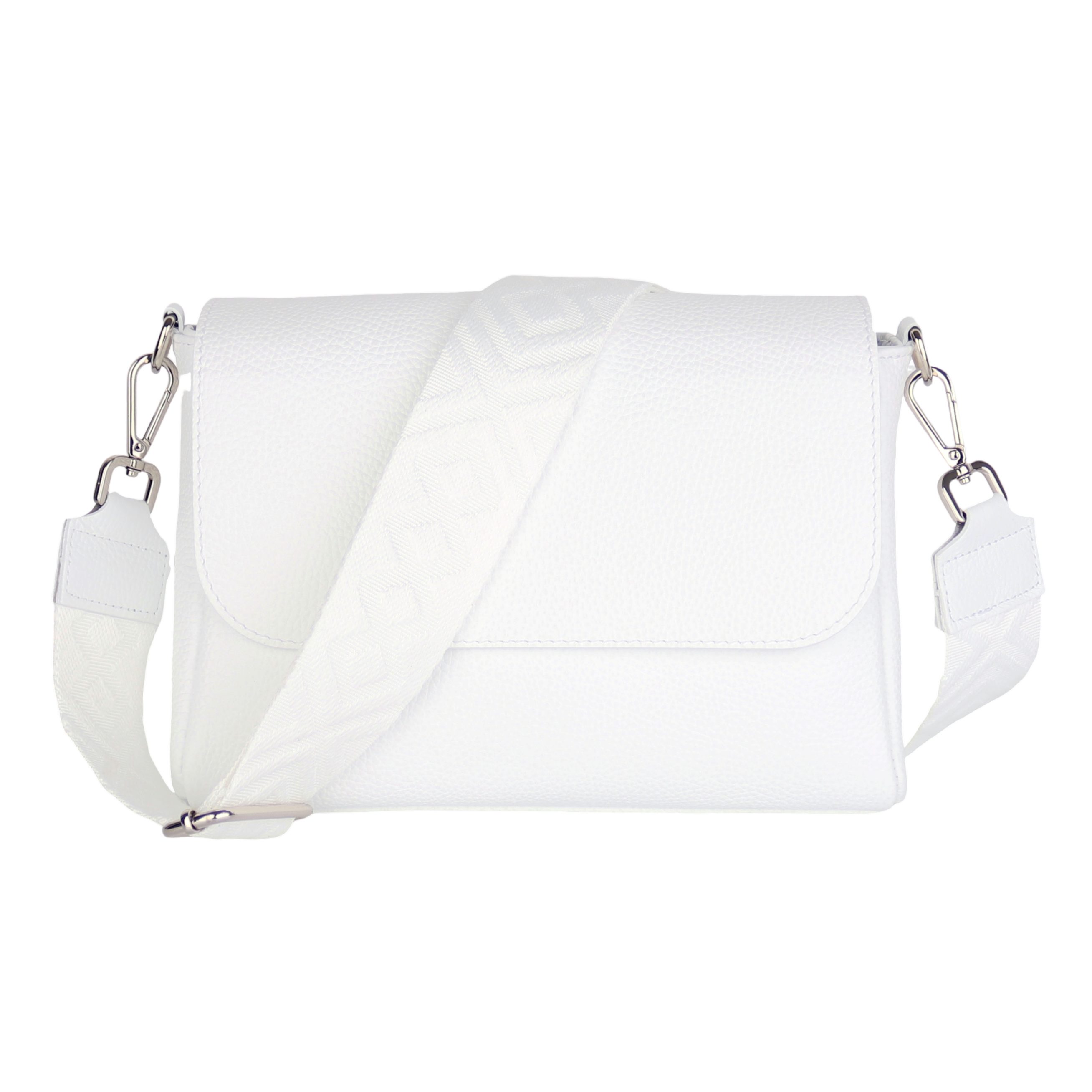 MIRROSI Umhängetasche Damen, Crossbody Bag, Echtleder Made in Italy (1 Tasche 2 Gurte oder Basic Version 1 Tasche 1 Gurt), 27x20x7cm (BXHXT) Mittelgroß