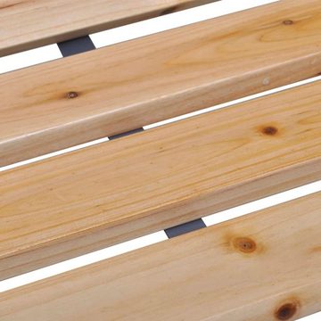 DOTMALL Gartenbank 2-Sitzer aus Holz und Eisen 120 x 62 x 82 cm