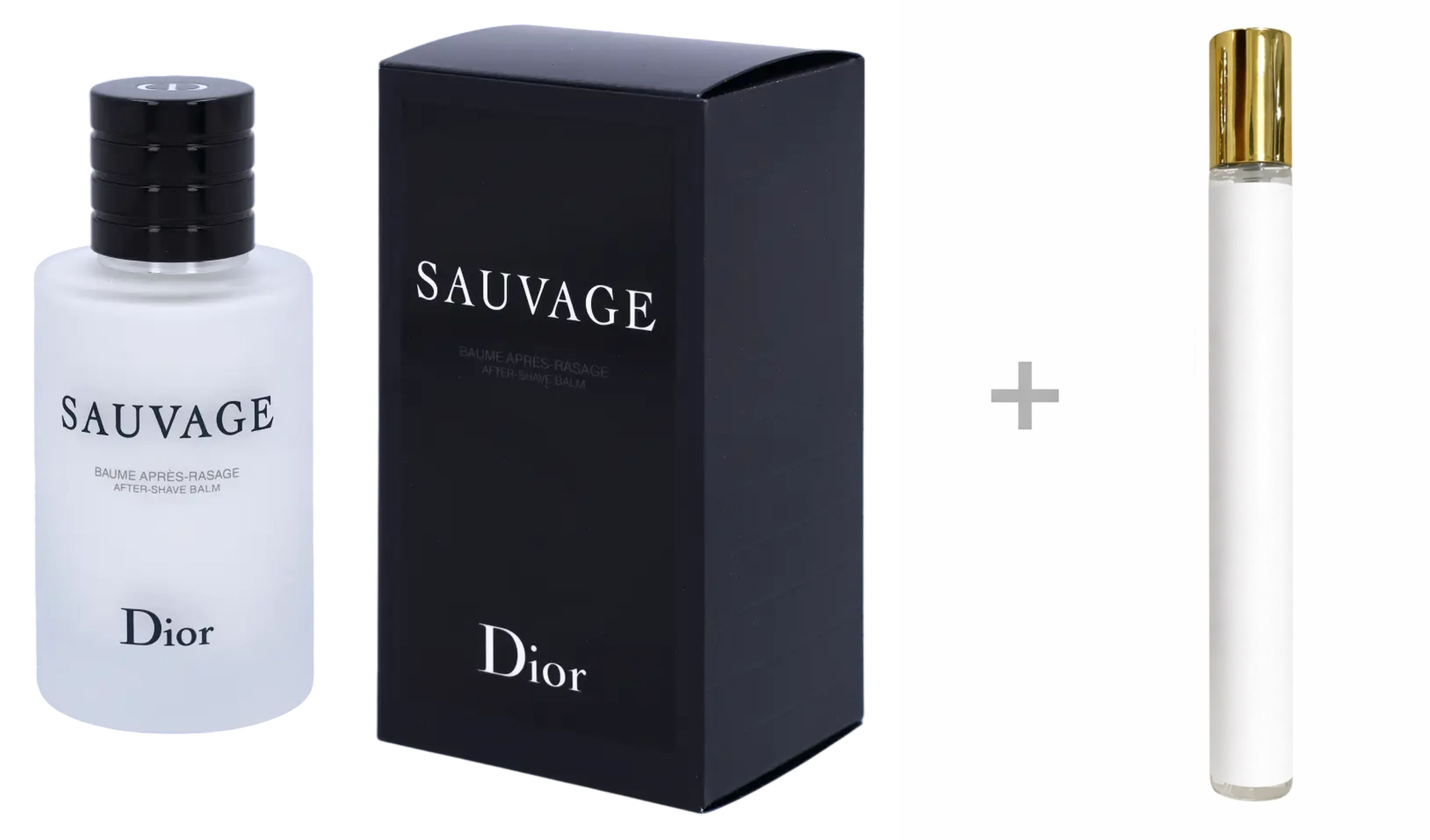 Dior Pflege-Set Sauvage Herren After Shave Balsam + Reiseduft, DIOR, Balsam für den Mann nach der Rasur, Herrenduft