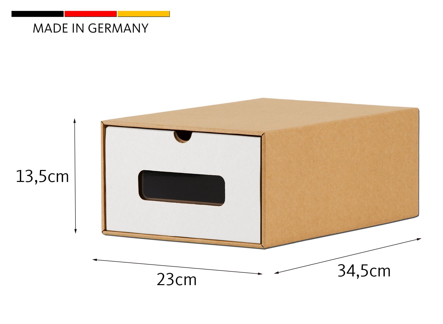 BigDean Schuhbox 10 Boxen stapelbar mit Sichtfenster & Schublade Schuhe Spielzeug etc. (Set, 10 St., Schuhbox), Bemalbar, Dekorierbar, Stapelbar – Bild 5 von 5