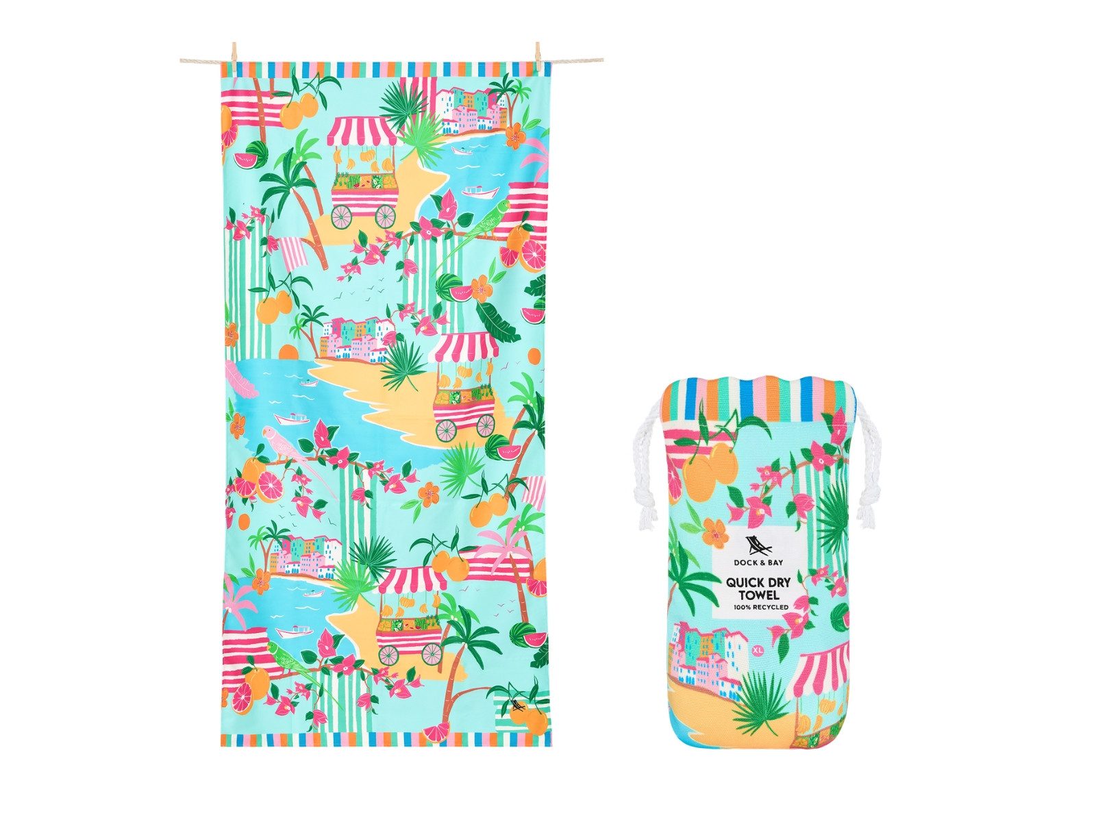 Dock & Bay LTD c/o Strandtuch Beach Towel XL Sweet Escape 200x90cm, Polyester (TOWLB-DES-XL-SWTESC)