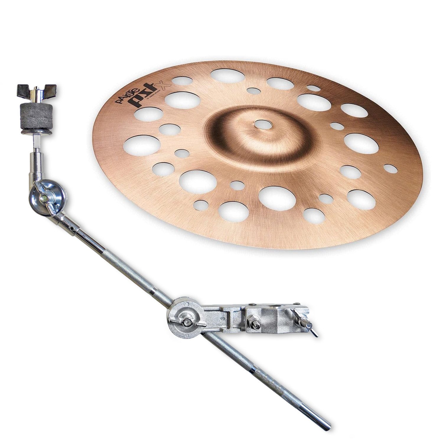 Paiste Becken Paiste Becken PSTX Swiss Splash 10 Zoll mit Beckenarm,Becken, Becken, Beckenarm, Vorteils-Set mit Beckenarm