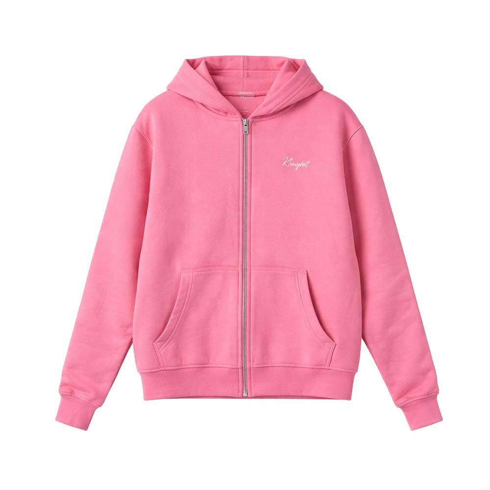 Kleinigkeit Kapuzensweatjacke Klein Aber Fein Writing Zipper Girls 5 – hot pink