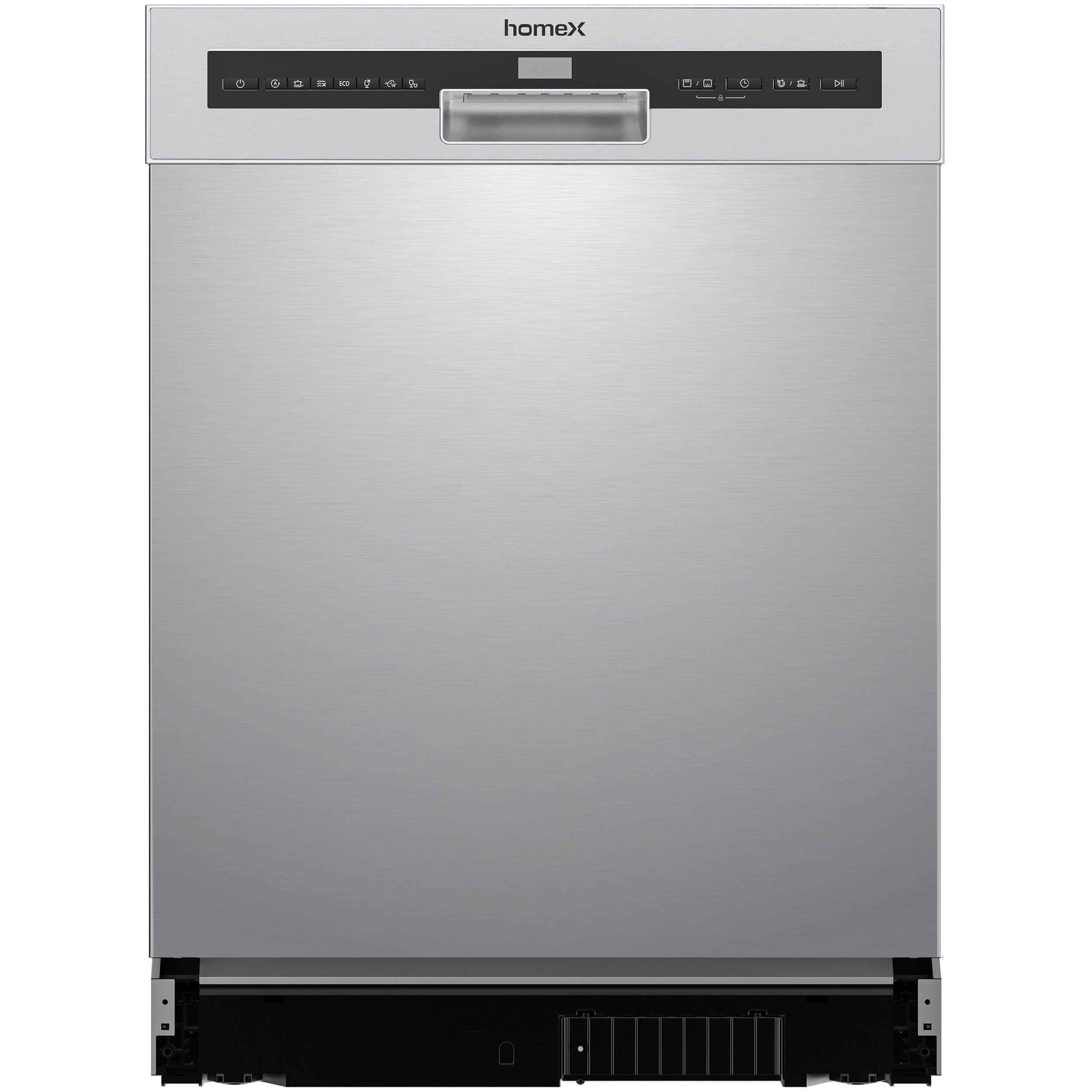 homeX Unterbaugeschirrspüler DWBU601444C, 10 l, 14 Maßgedecke, Spülmaschine 60cm unterbaufähig, 7 Programme, 14 Gedecke, AquaStop