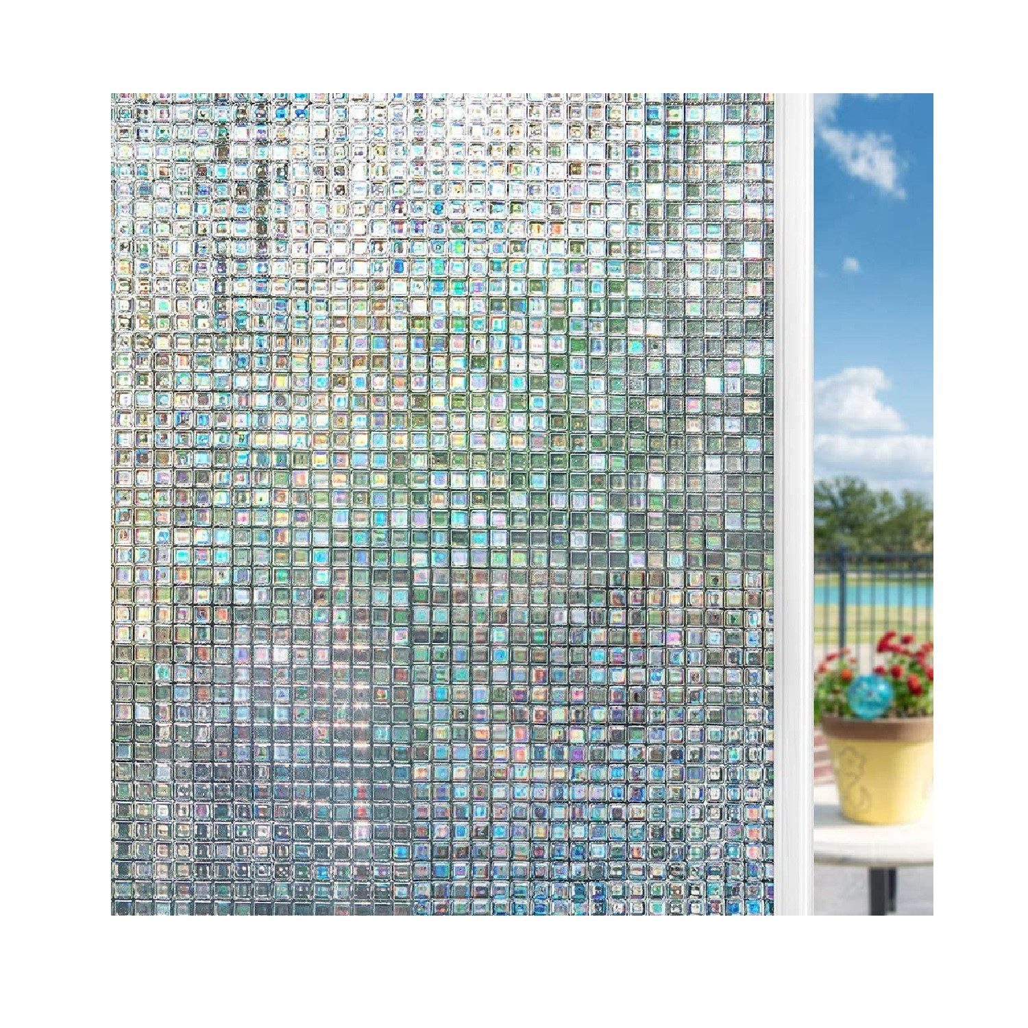 DOPWii Fensterfolie Fensterfolie mit Mosaikmuster, Statische günstig online kaufen
