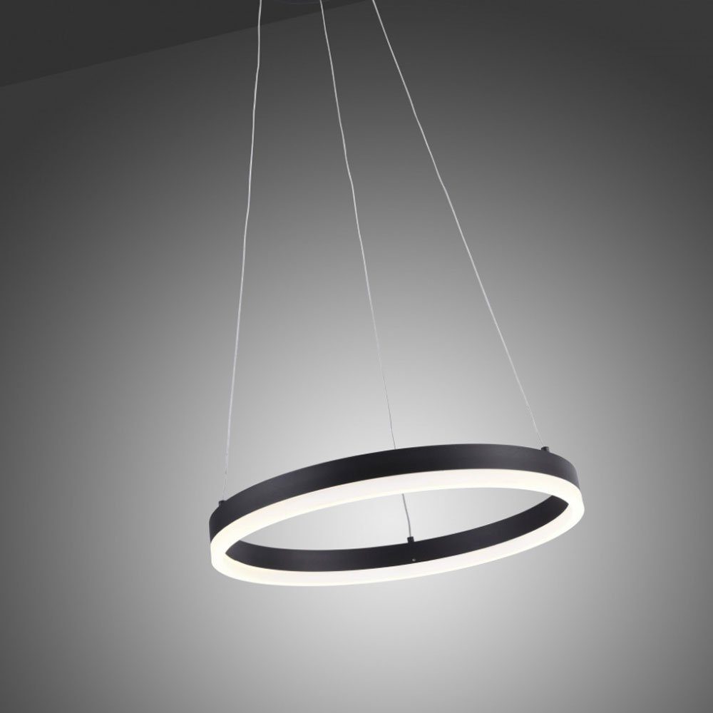 Licht-Trend Pendelleuchte Design S LED-Hängeleuchte dimmbar über Schalter Ø  40cm Anthrazit, Warmweiß