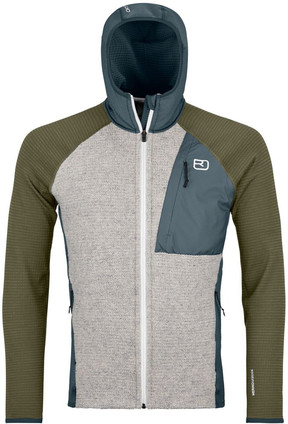 Ortovox Outdoorjacke FLEECE GP CLASSIC KNIT HOODY M DARK ARCTIC GREY