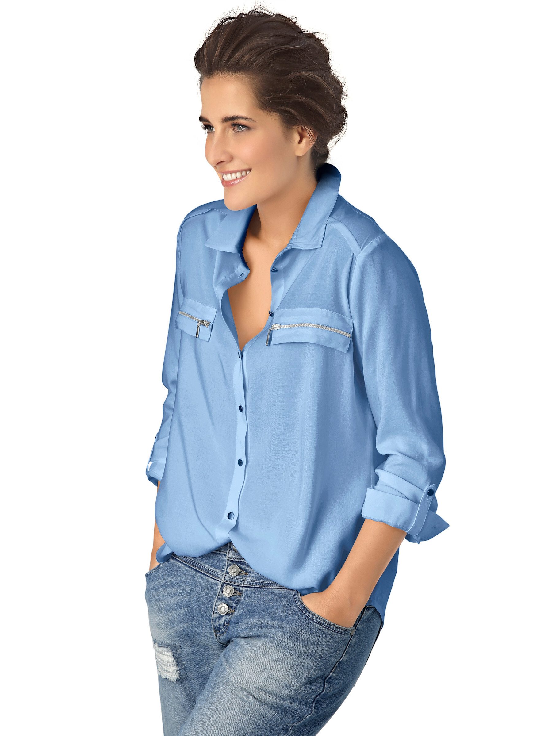 heine Klassische Bluse Langarm-Bluse .