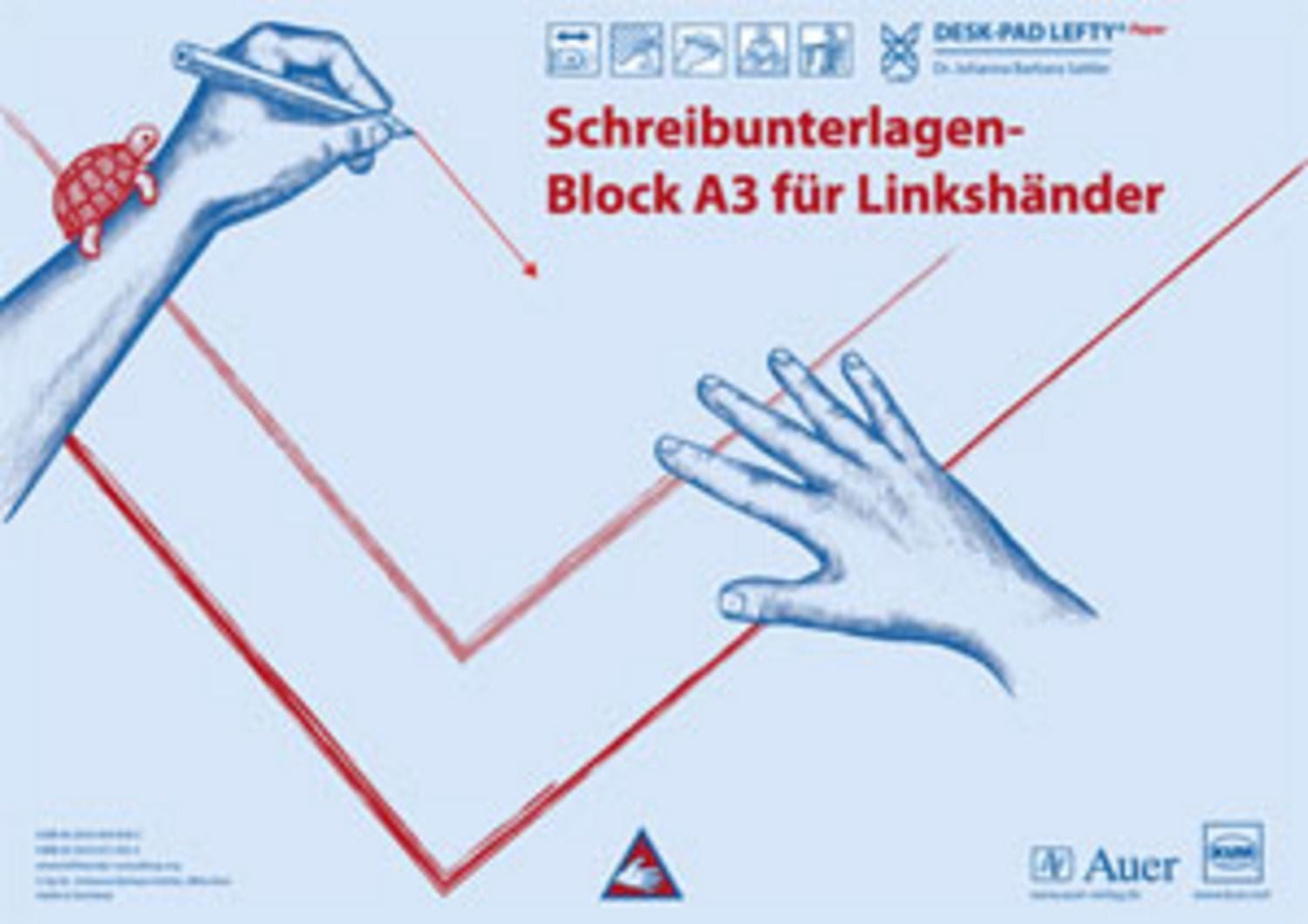 Auer Verlag Schreibtischunterlage Schreibunterlagen-Block DESK-PAD LEFTY®, DIN A3, für Linkshänder