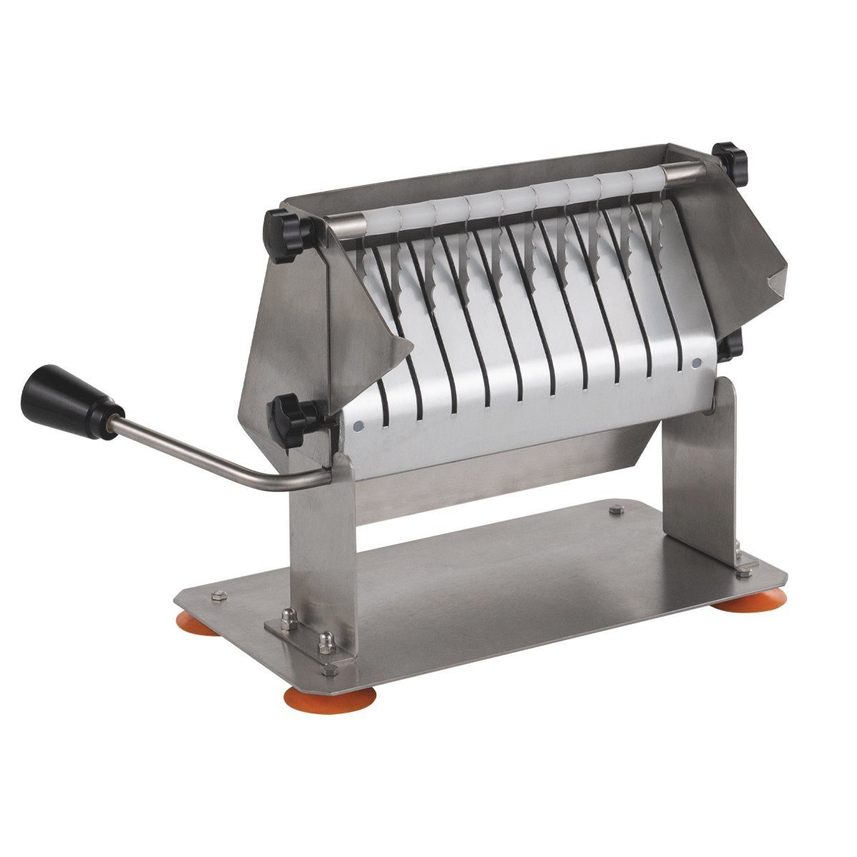 GastroHero Wurstschneider Currywurst Schneider manuell Edelstahl 10 Messer