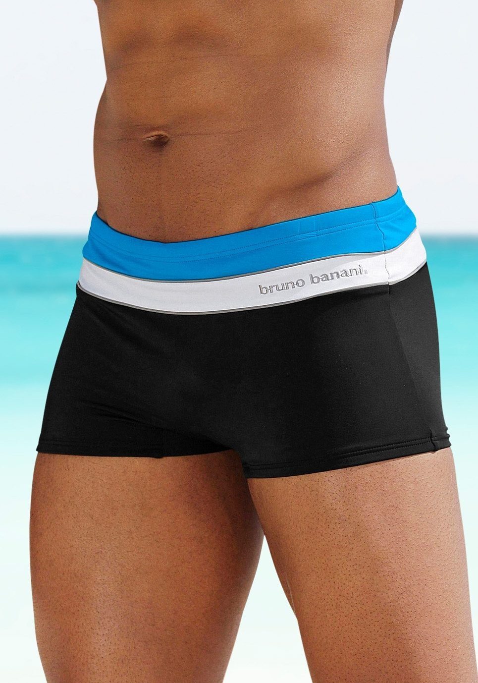 Bruno Banani Boxer-Badehose mit Kontraststreifen