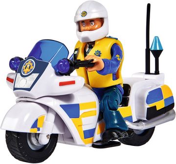 SIMBA Spielzeug-Motorrad Feuerwehrmann Sam, Polizei Motorrad mit Figur