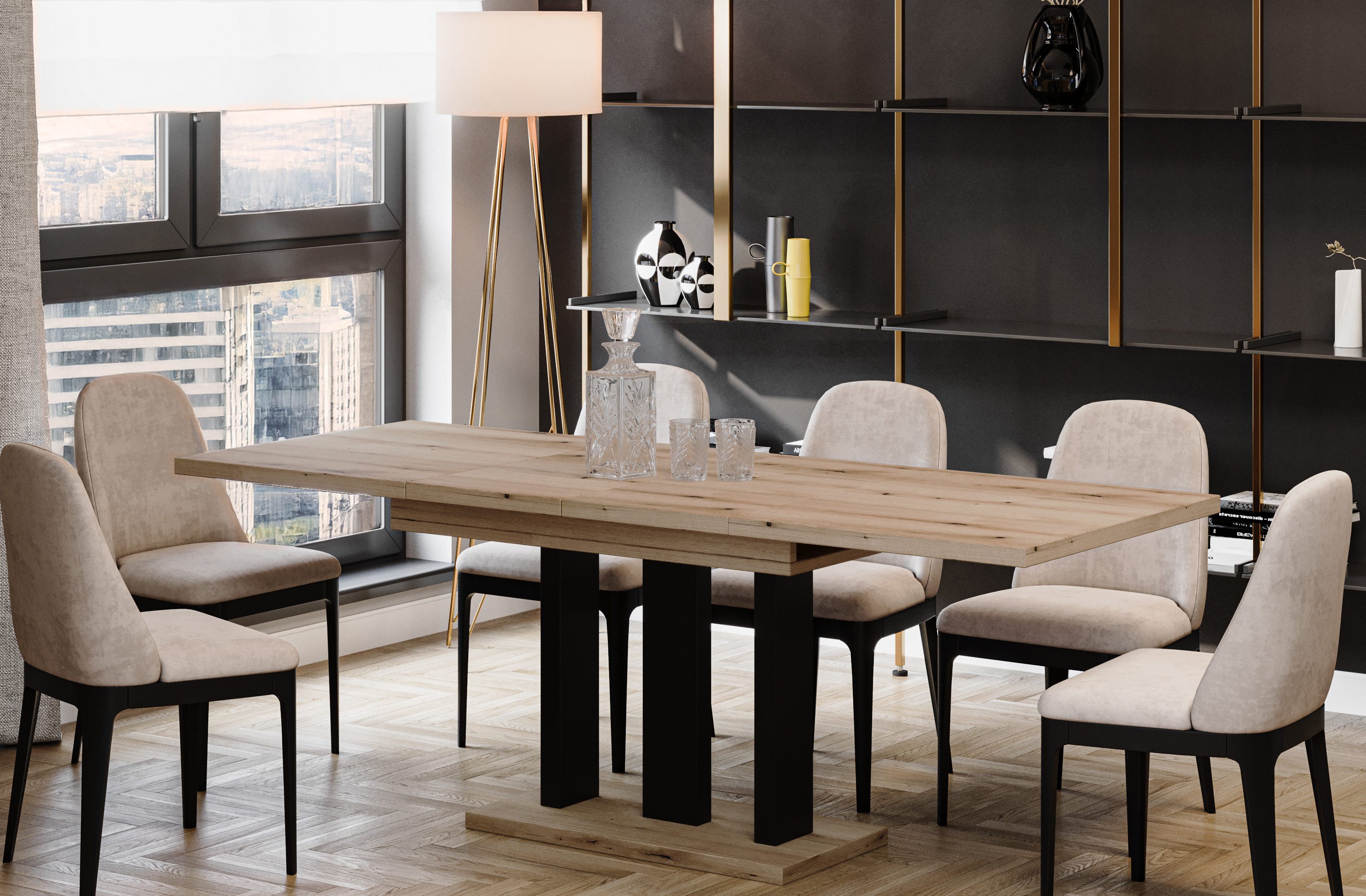 Endo-Moebel Esstisch Appia Esstisch 130–210cm ausziehbar für 8 Personen Tis günstig online kaufen