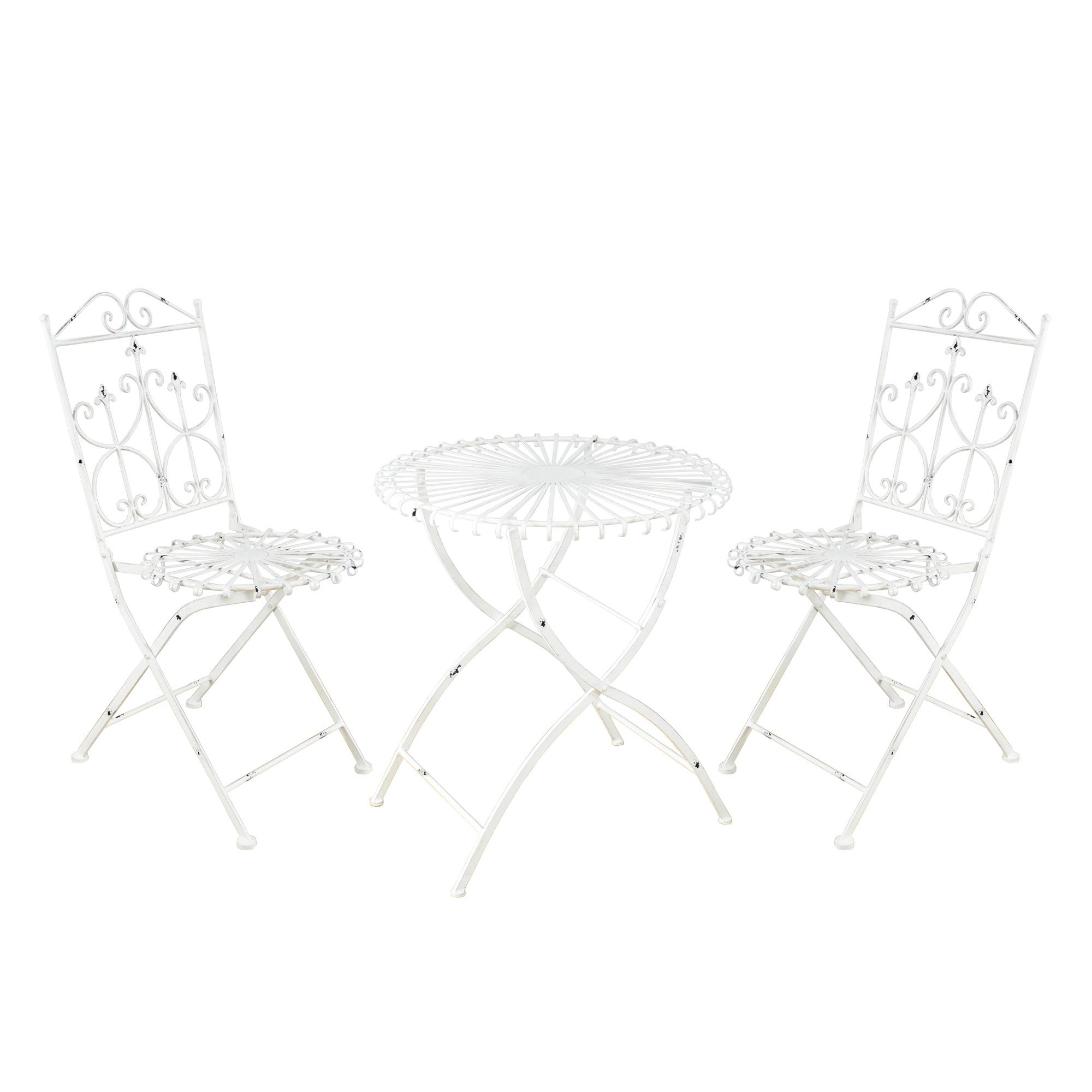 HTI-Living Sitzgruppe Tischgruppe Weiß Romantic Garden, günstig online kaufen