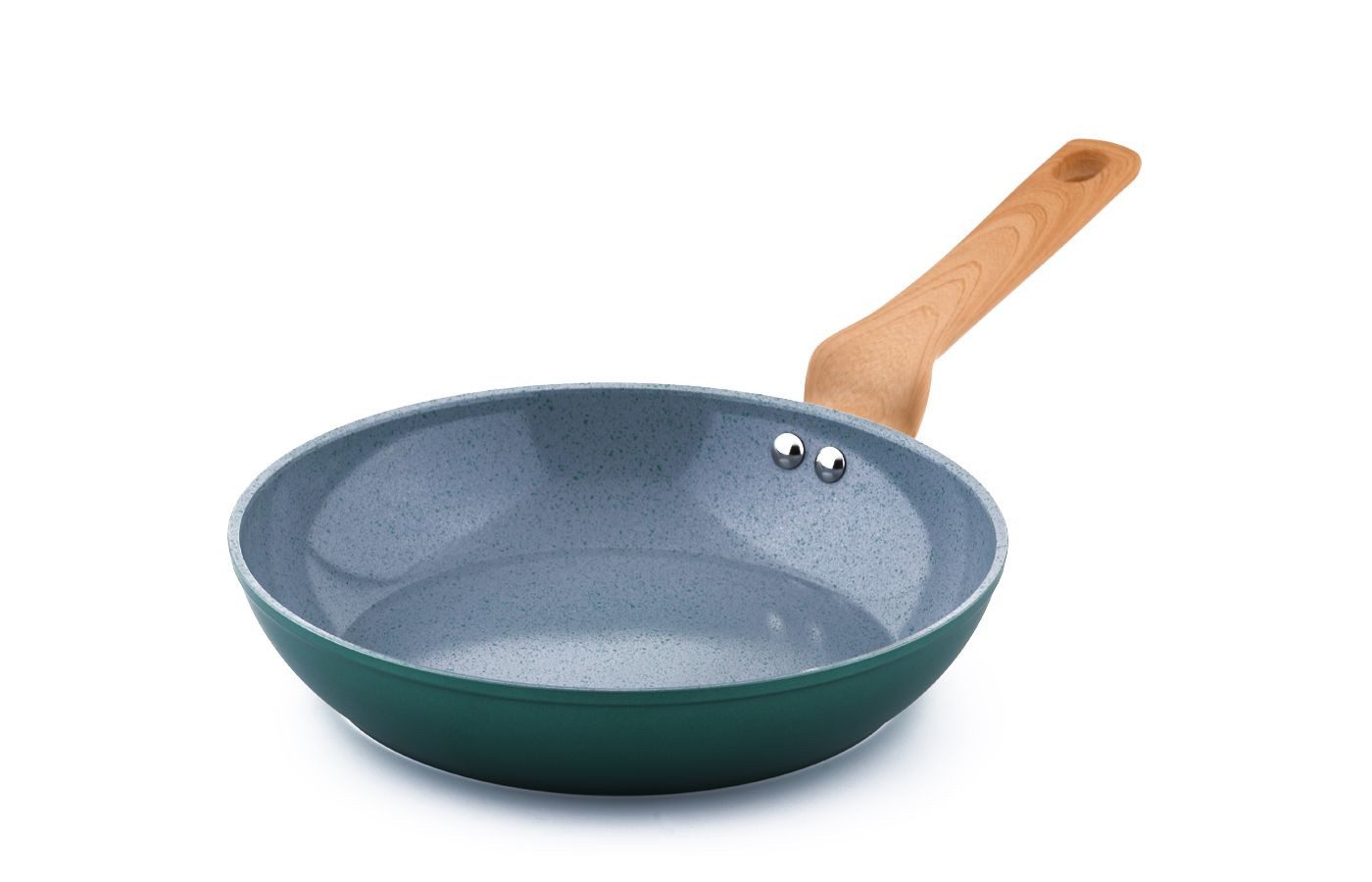 CS Koch-Systeme Bratpfanne PURE, antihaftbeschichtet, grün, Aluminium (1-tlg), antihaftbeschichtet