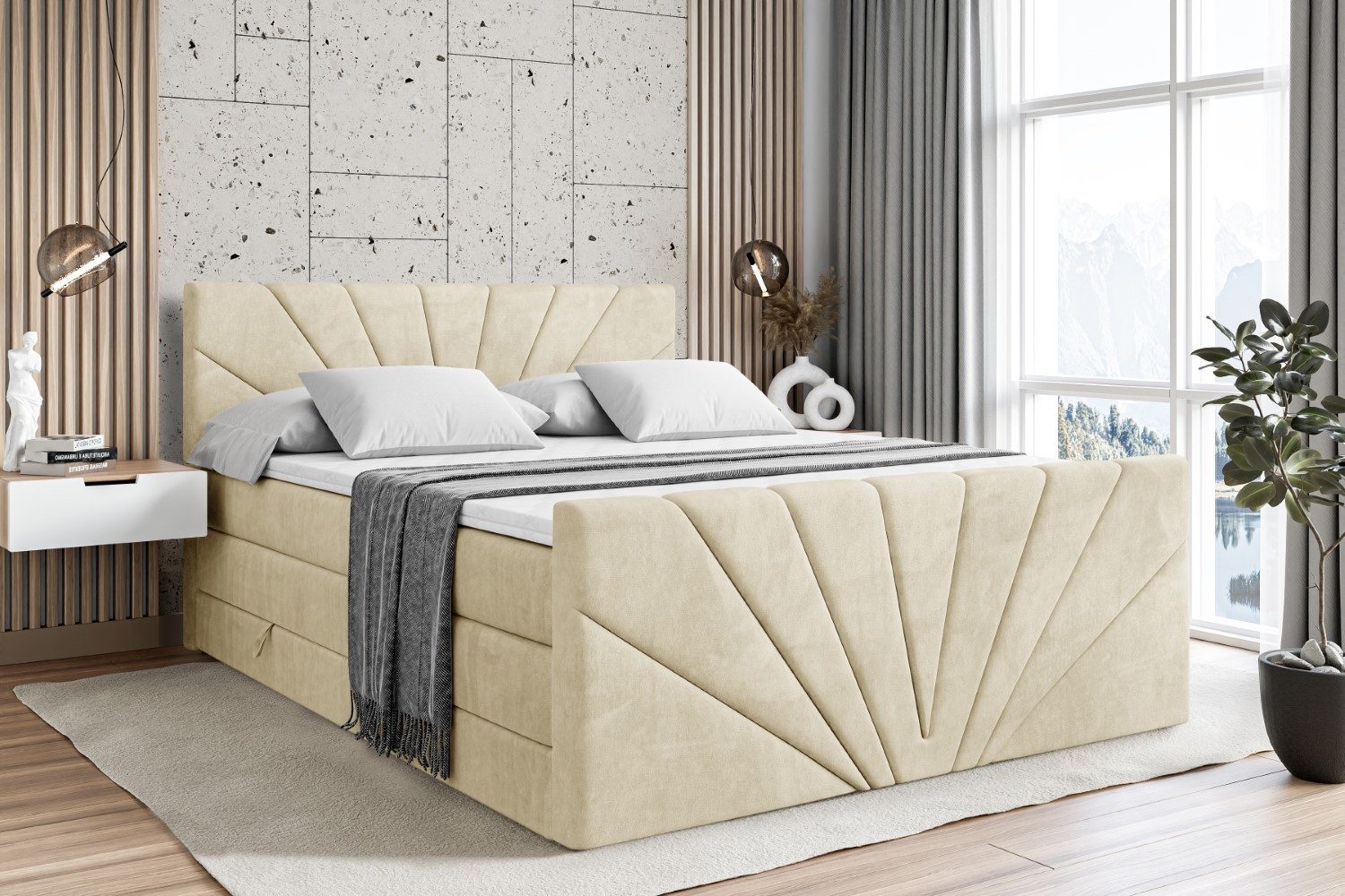 ALTDECOR Boxspringbett MILTIO-Z KING (Multipocket-Matratze H4, günstig online kaufen