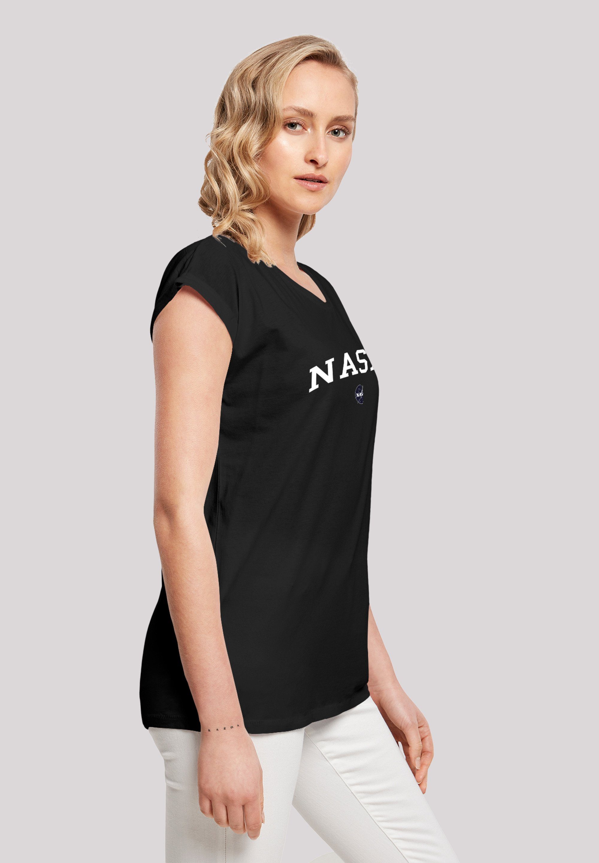 Damen Shirts F4NT4STIC T-Shirt Extended Shoulder T-Shirt 'NASA Collegiate Logo'