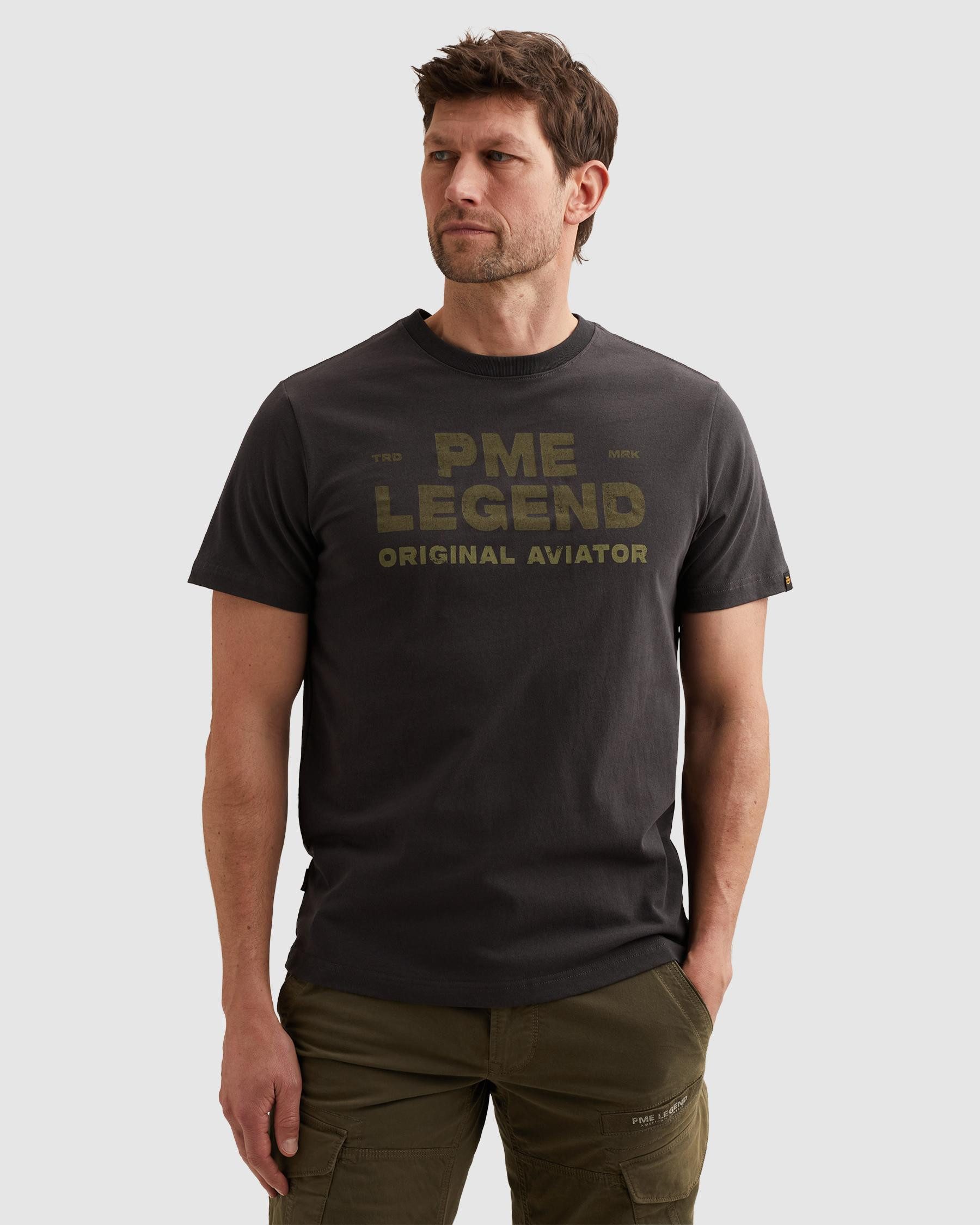 PME LEGEND Print-Shirt T-shirt RH open end jersey Sommershirt mit Logo-Print